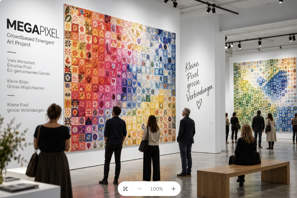 Visualisierung einer Megapixel-Ausstellung